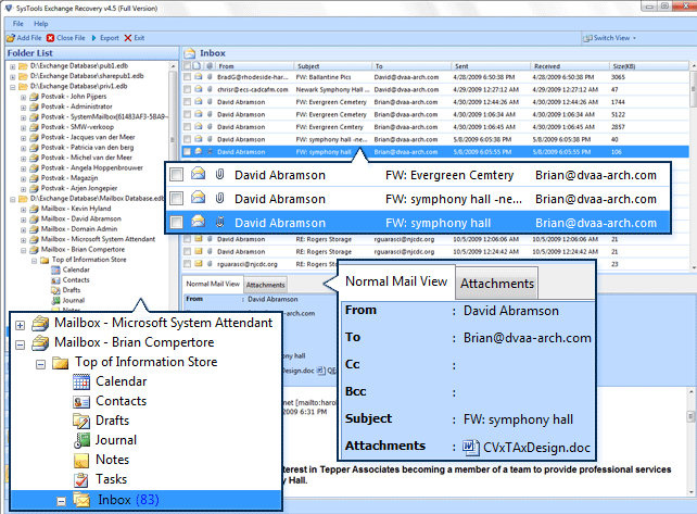 Extract Mailbox from EDB Exchange 2007 4.5